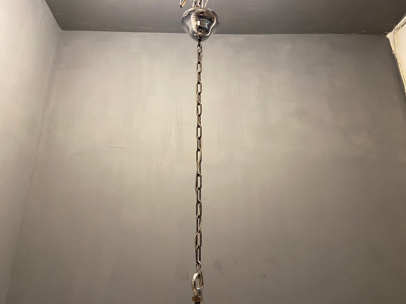 Italian Murano Glass Prism Spiral Chandelier