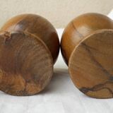 6 wooden egg cups