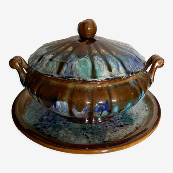 Morvan glazed ceramic tureen