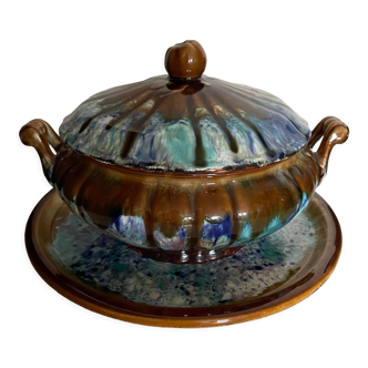 Morvan glazed ceramic tureen