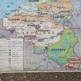 Old vintage British Isles /Benelux mdi map