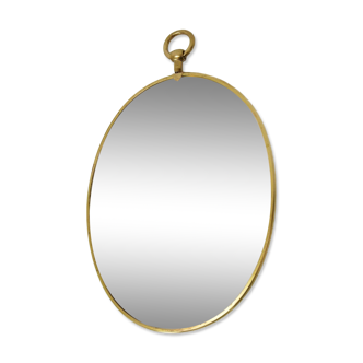 Mid-century brass wall mirror,1960's.