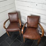Fauteuils bridge en cuir