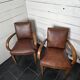 Leather bridge chairs