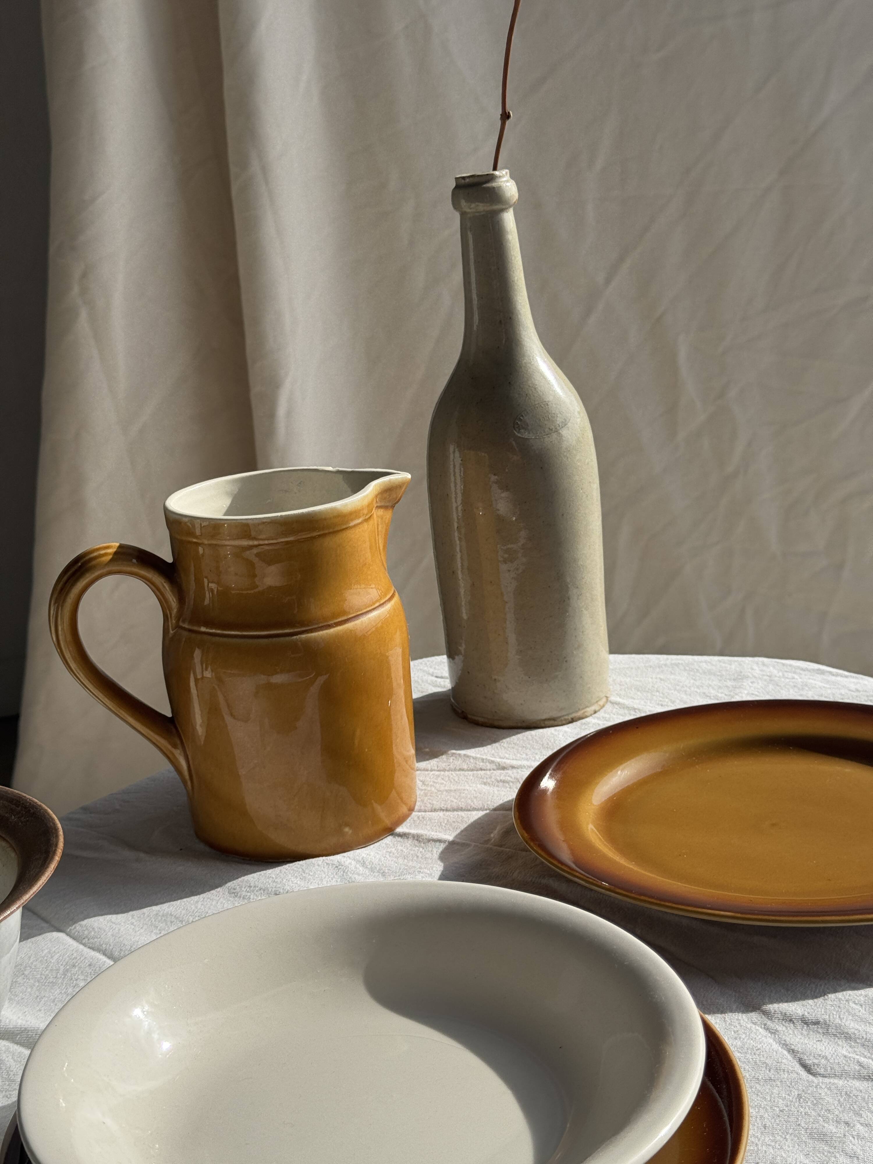 Carafe en céramique jaune Grès Kilt 1 litre H17
