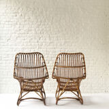 Rattan armchairs