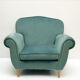 Armchair in velvet 1950s