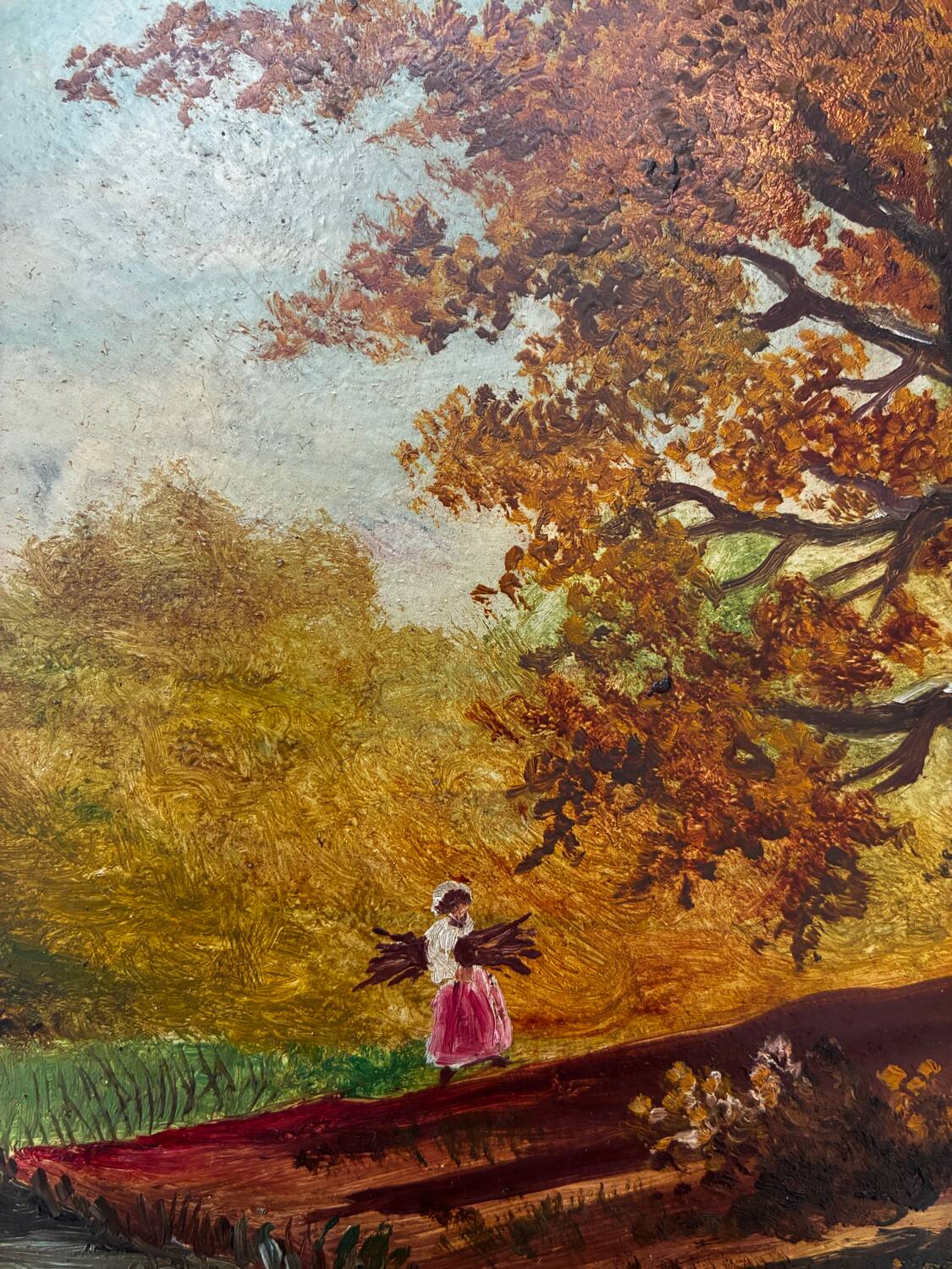 Animated landscape of undergrowth 20th century signed