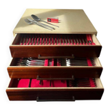 Cutlery set with storage furniture, Gero Zilduro (Netherlands), 100 pieces, stainless steel