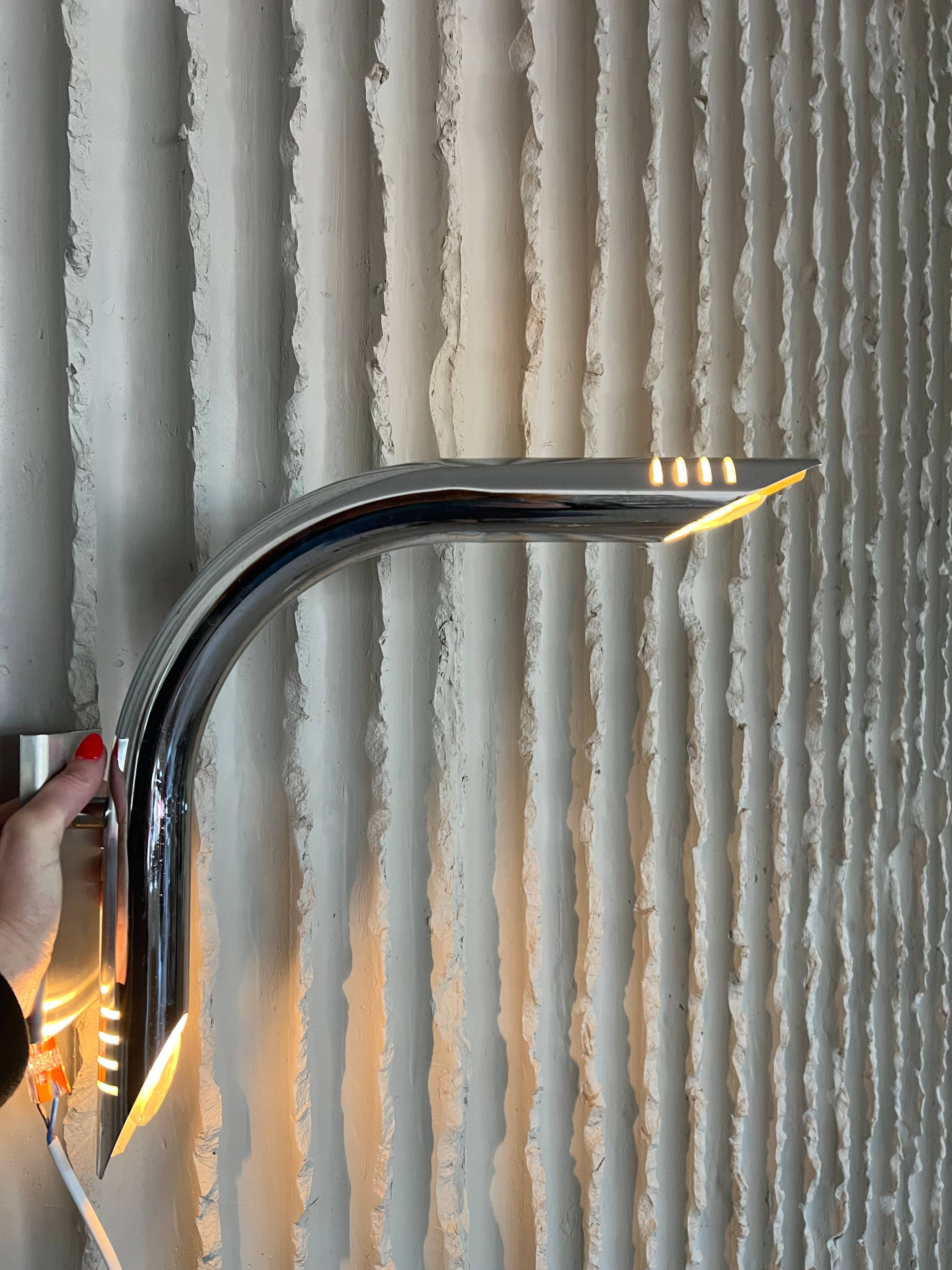 Vintage Chrome Wall Lights – 4 available