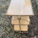 Bocado 3-tier serving trolley in blond beech