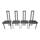 Set of 4 original Cattelan Italia 80's design dining room chairs
