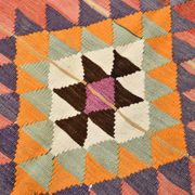 5x11 Kilim Long Wide Faded Samon Kilim Rug, Rare Style Anatolian Flatweave