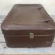 Old suitcase travel leather brown
