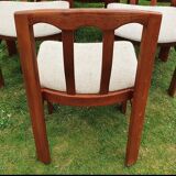 Set of 6 chairs in solid teak Roche Bobois 1960/1970