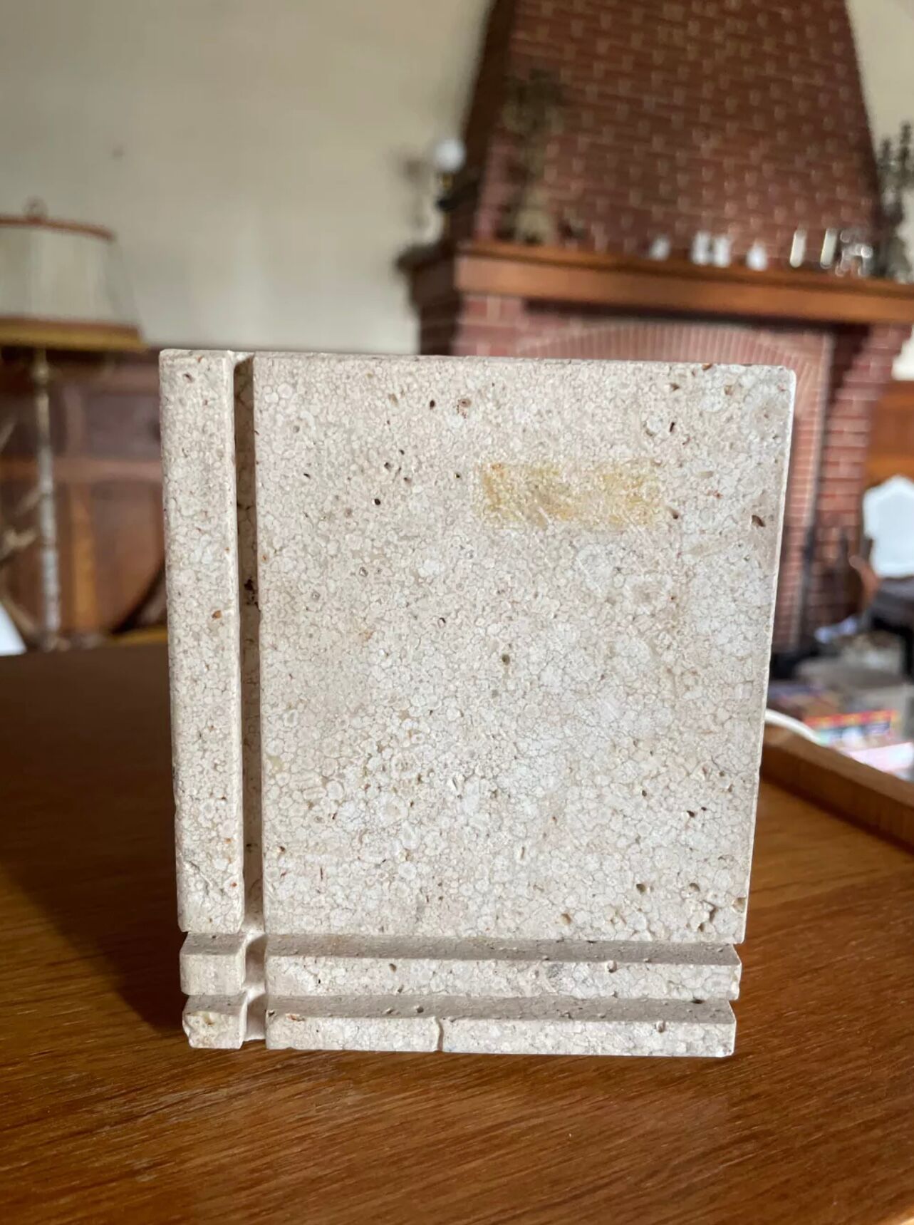 Travertine lamp 1970