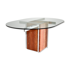 Dining room table in glass and