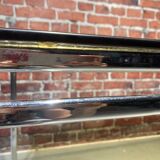 Glass and metal table