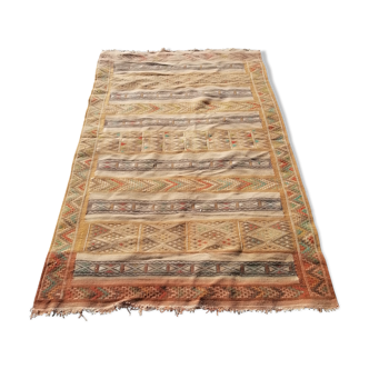 Ancien tapis d'orient, kilim, années 50 - 206 x 125cm