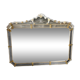 Venetian Rectangular Gold Floreal Hand-Carving Mirror in Murano Glass Style