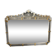 Venetian Rectangular Gold Floreal Hand-Carving Mirror in Murano Glass Style