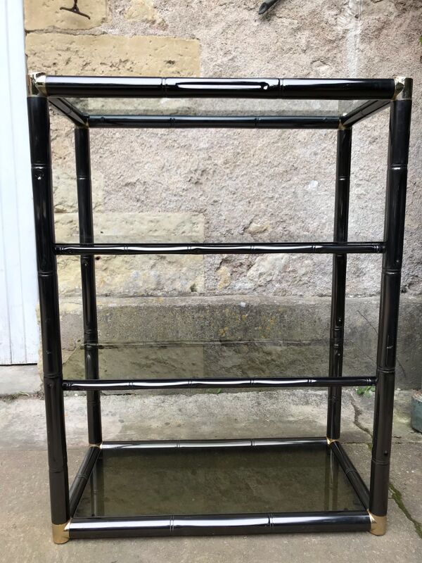 Etagère design en métal façon bambou