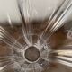 Vintage art deco crystal vase flared corolla flower shape