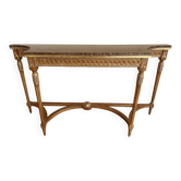 Marble and gilded wood console table
