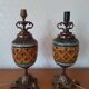 Pair of feet of vintage pineapple lamp