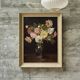 Old still life bouquet of roses