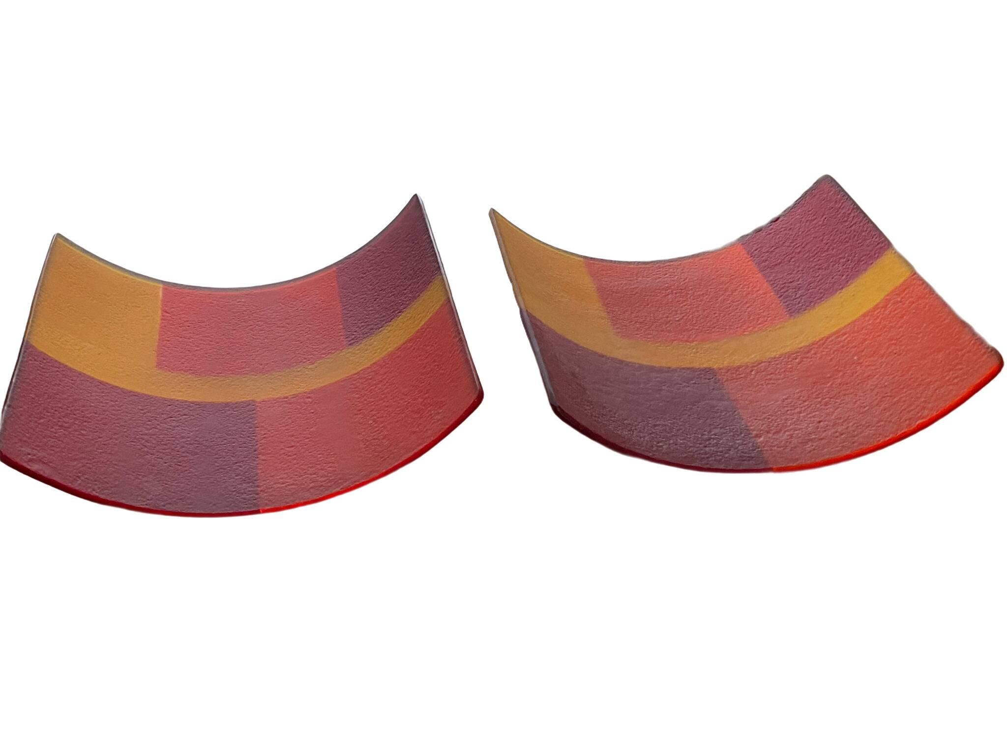 Pair of Italian wall lights in Murano glass from the 1980s.