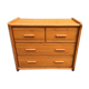 Vintage Scandinavian chest of drawers with 4 drawers in solid pine