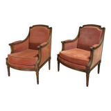 Pair of Louis XVI style armchairs, 20th century.