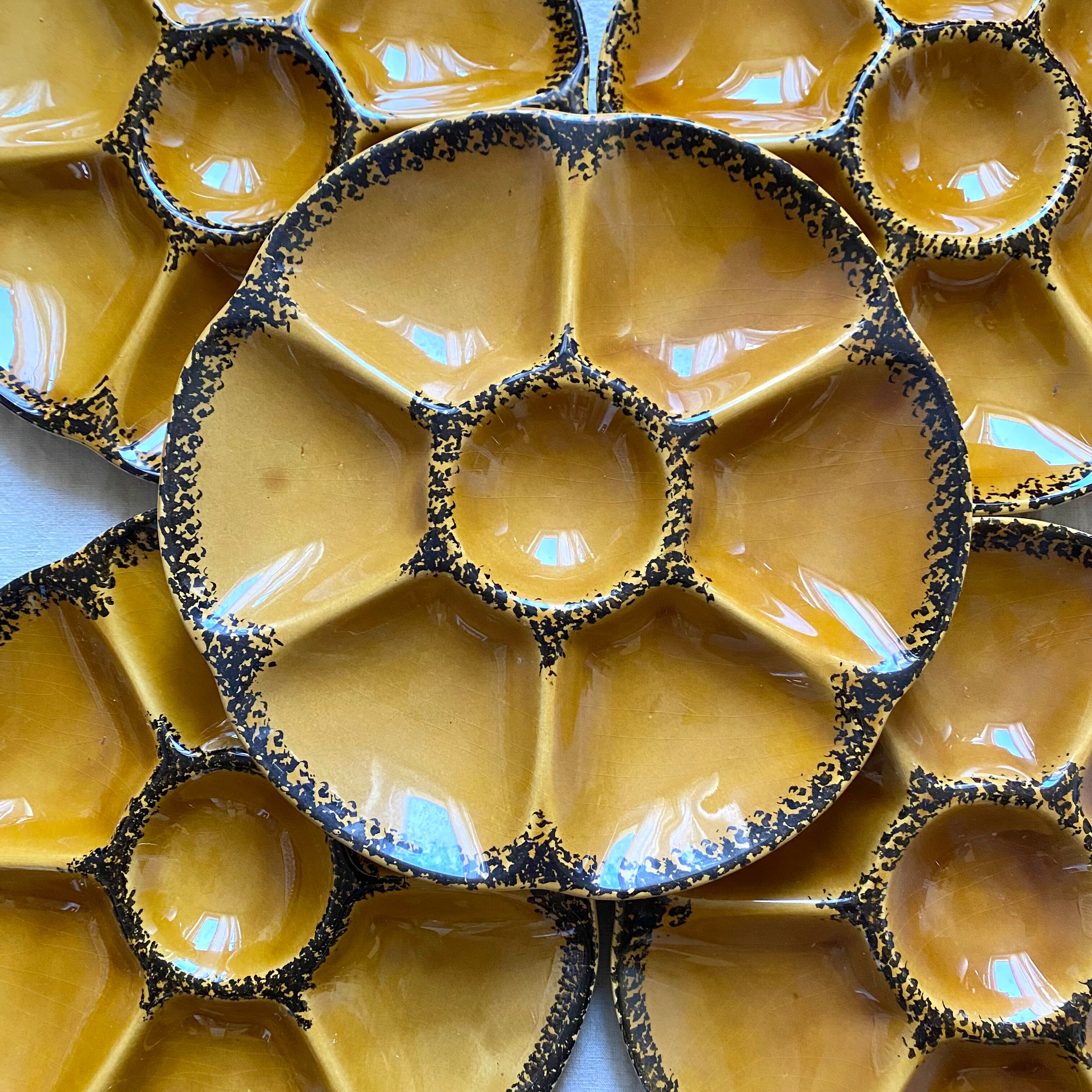 Vintage Gien oyster plates