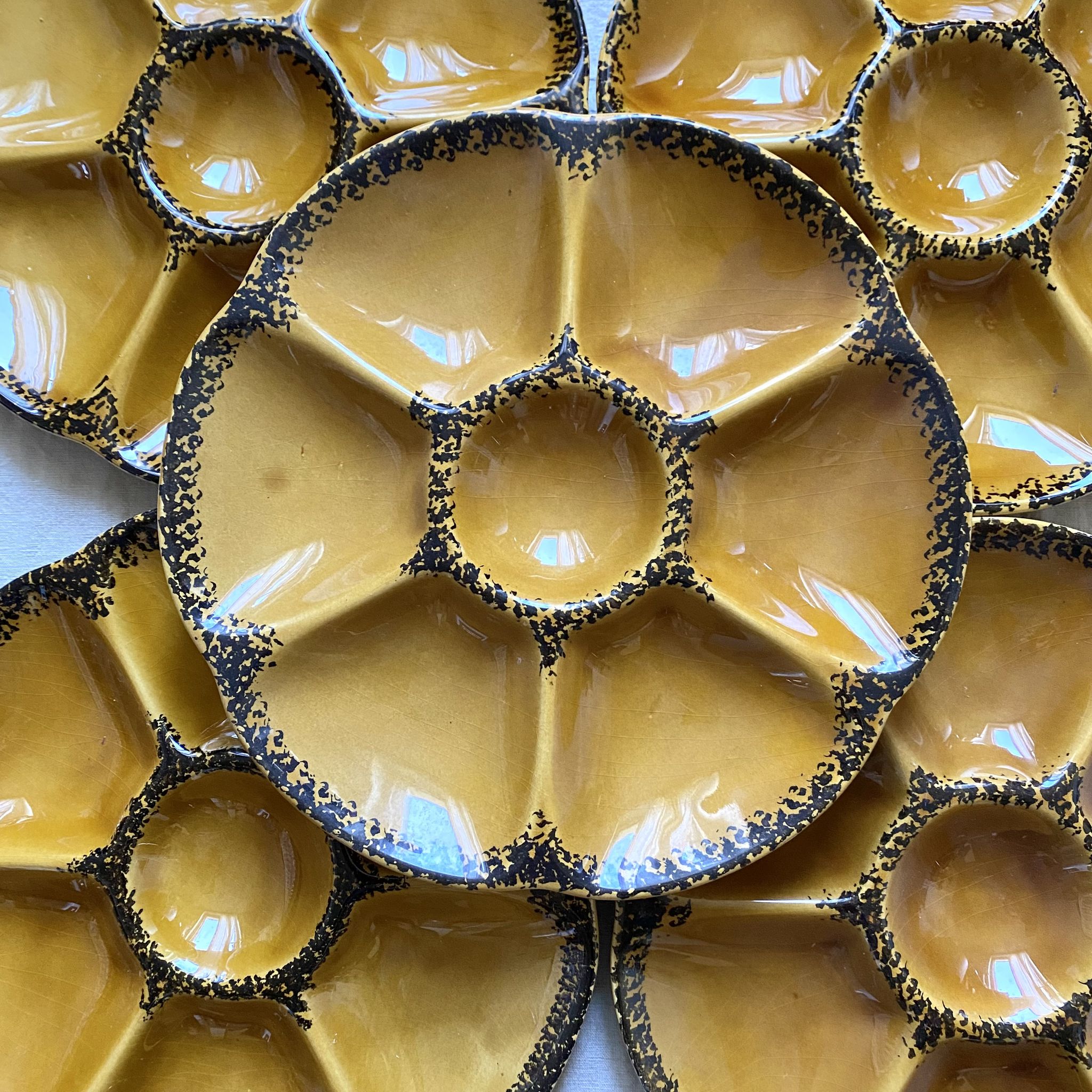 Assiettes à huitres vintage gien