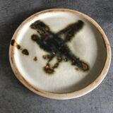 Plate vintage pottery la colombe in stoneware artistic effect vallauris 17,8 cm