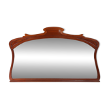 Grand miroir de cheminée Art Nouveau sculpté à la main, France vers 1910