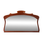 Large hand carved Art Nouveau chimney mirror, France ca. 1910
