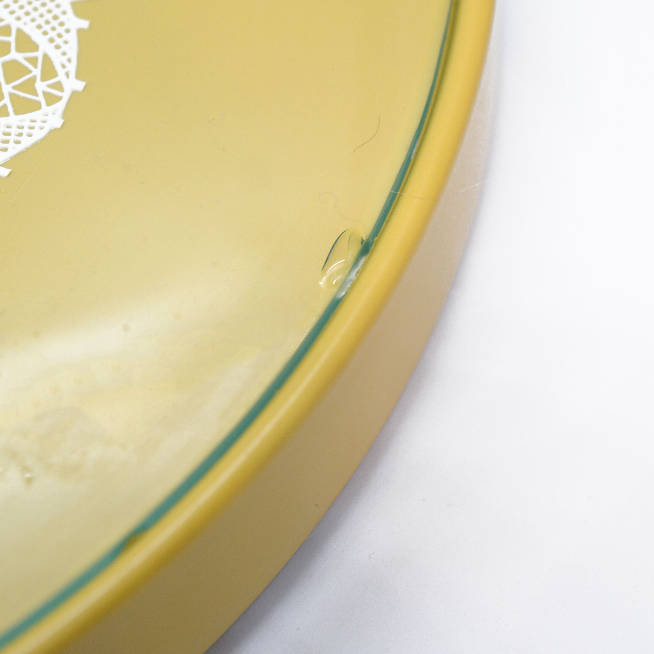 Yellow modernist cake turntable Germany, 1960