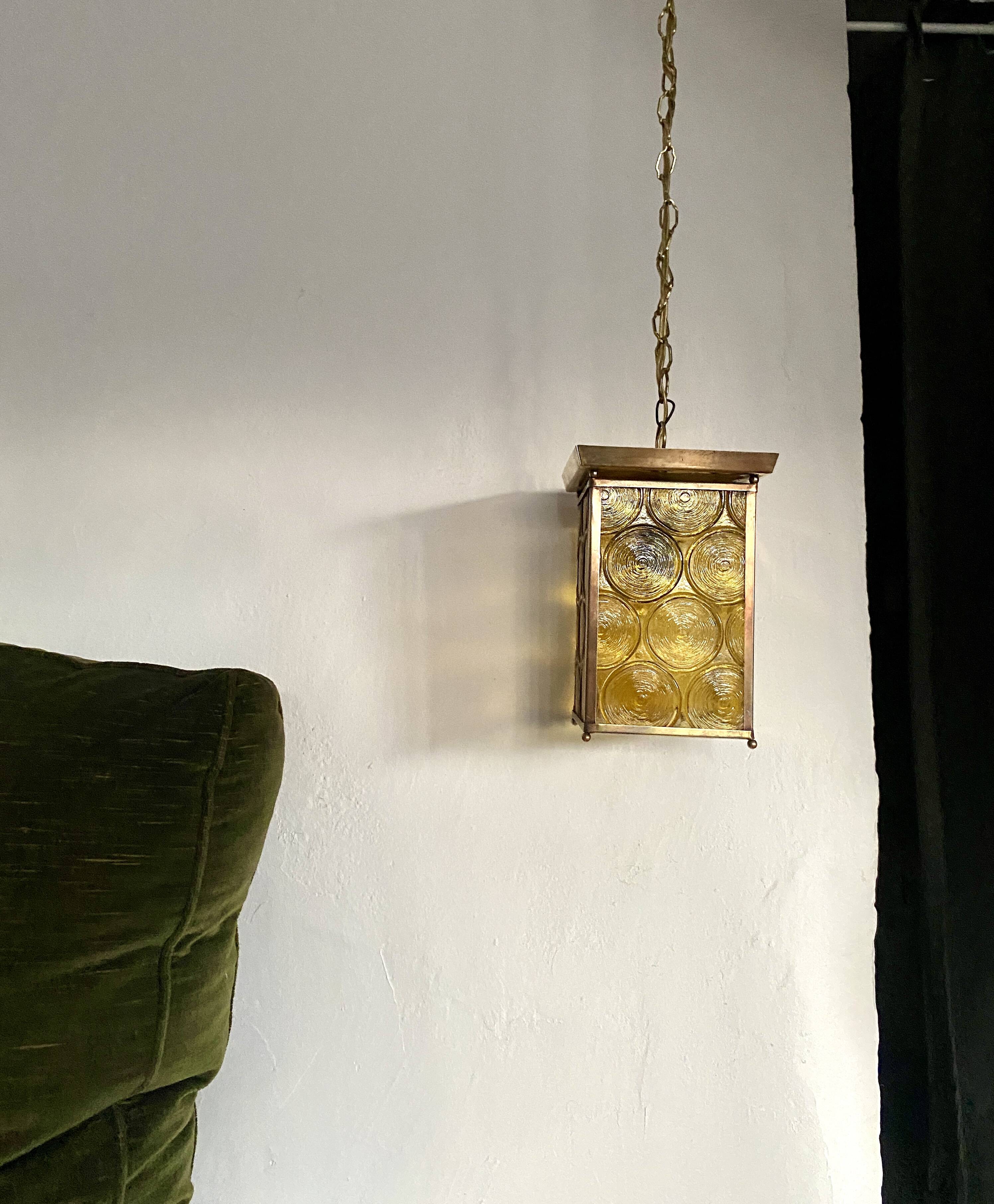 Chain pendant light, glass from the 59s