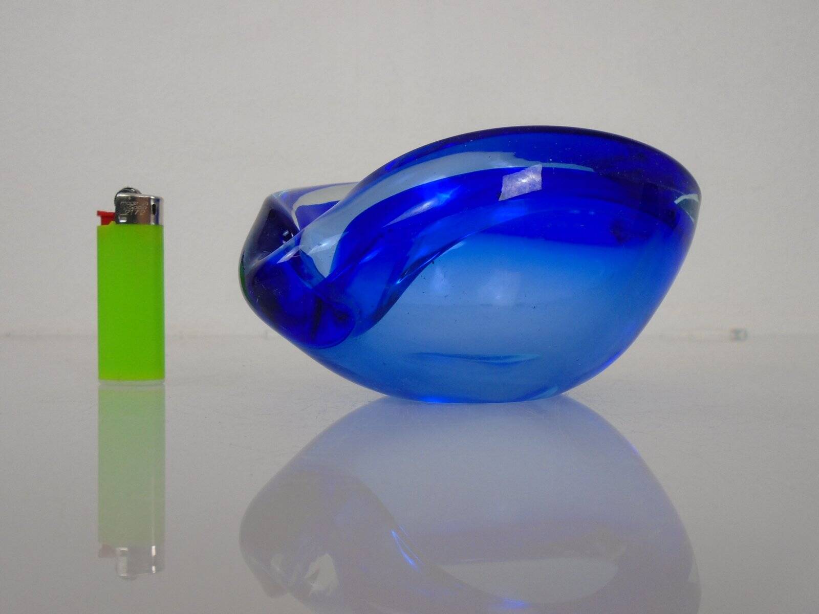 Blue Sommerso Murano Glass Ashtray, Italy, 1960s