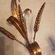 Applique murale vintage epis de ble hollywood regency 1950 60