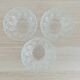3 ramekins in chiseled glass
