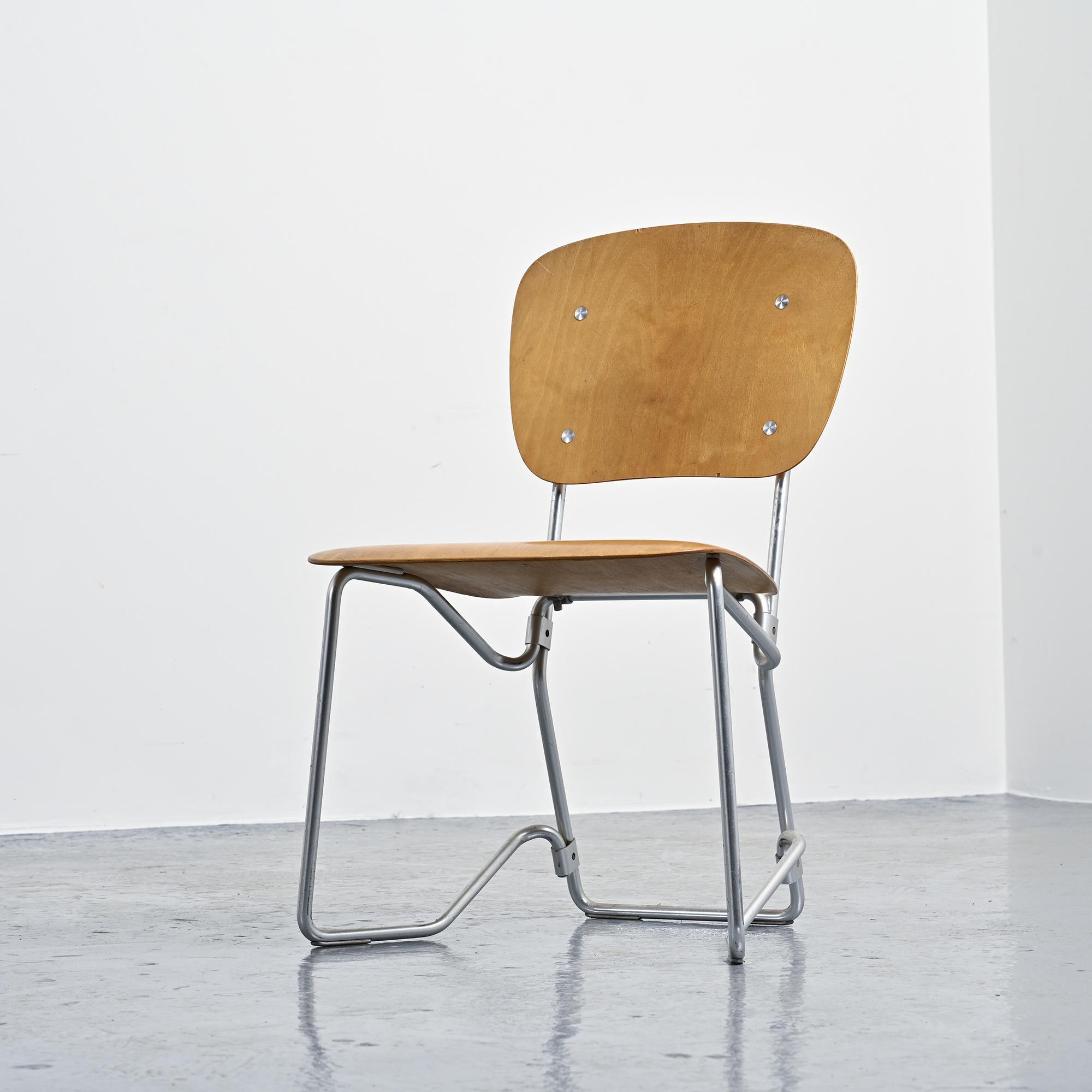 Suite de 6 chaises Alu-Flex par Armin Wirth, vers 1965