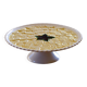 Large lemon slipware cake stand