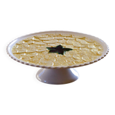 Grand présentoir à gâteau tarte en barbotine citrons