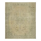 Handmade Oriental Unique 1980s 283 cm x 324 cm Beige Wool Carpet