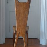 Maison Dubosq, an olive chair, 70s