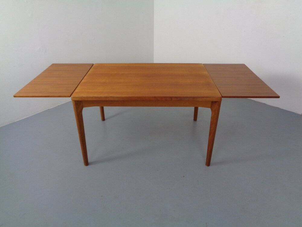 Extendable Teak Dining Table by Henning Kjærnulf for Velje Møbelfabrik, 1960s
