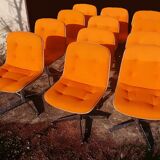 Set of 12 vintage Steelcase Strafor office chairs by Randall Buck